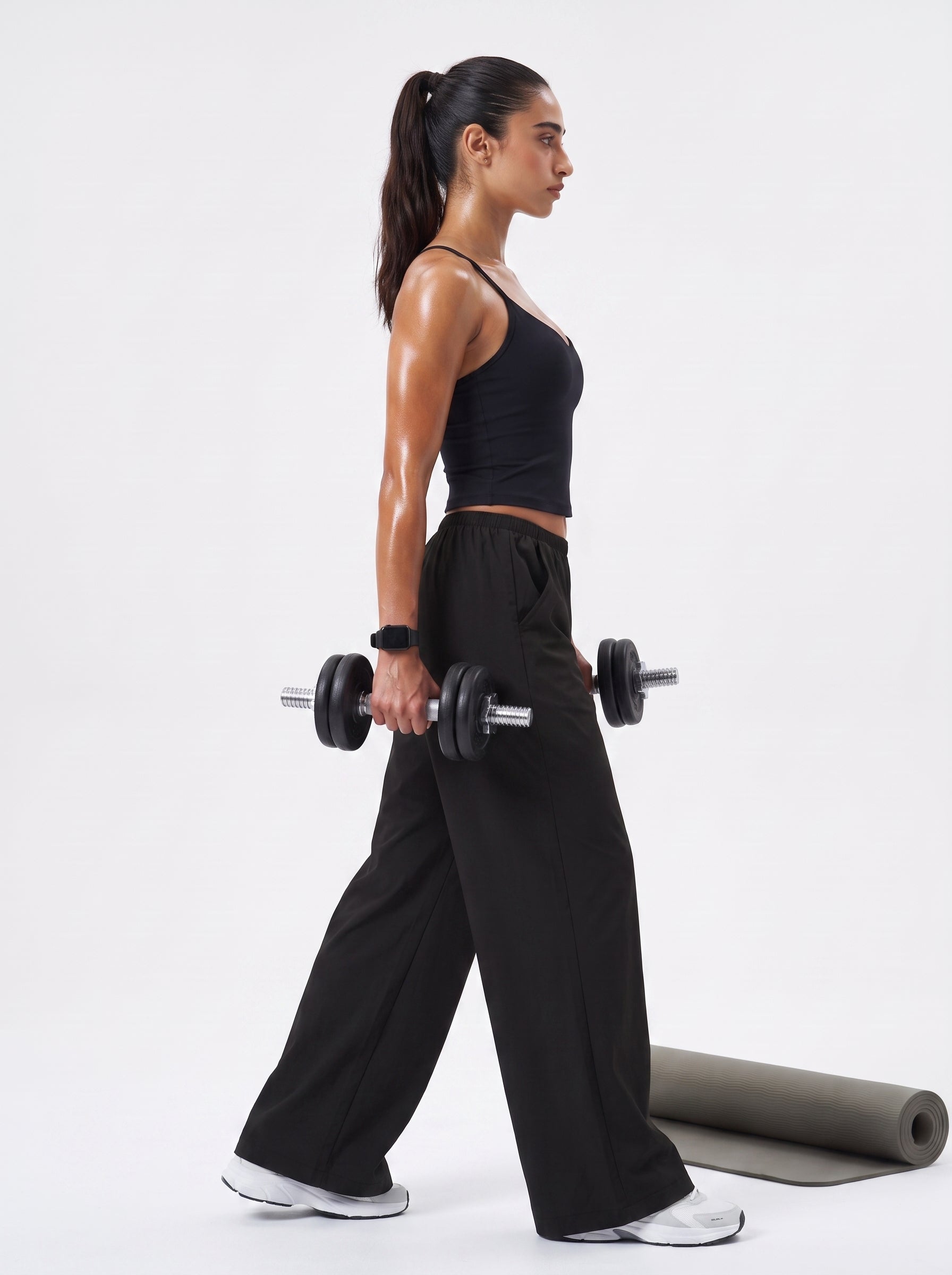 Black Training Flair Pants