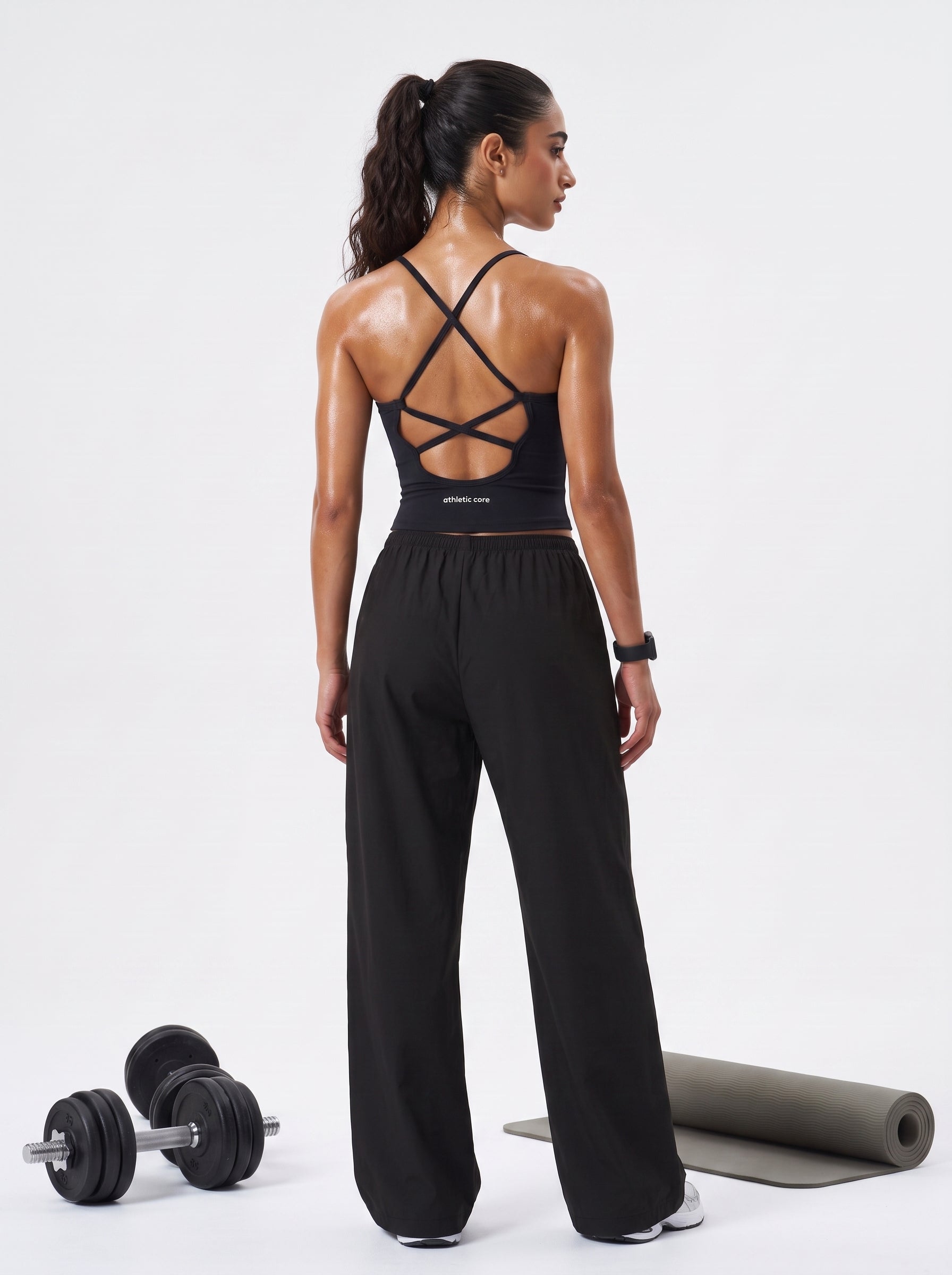 Black Training Flair Pants