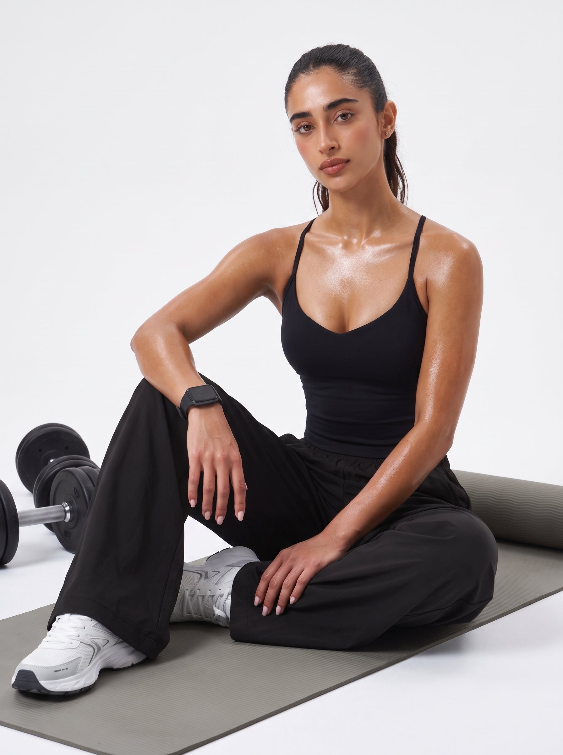 Black Training Flair Pants