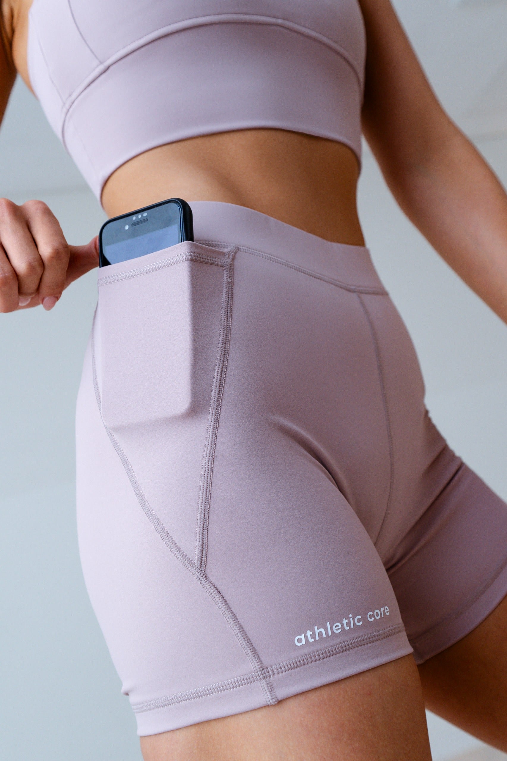 CORESCULPT SHORTS WITH POCKETS TAUPE